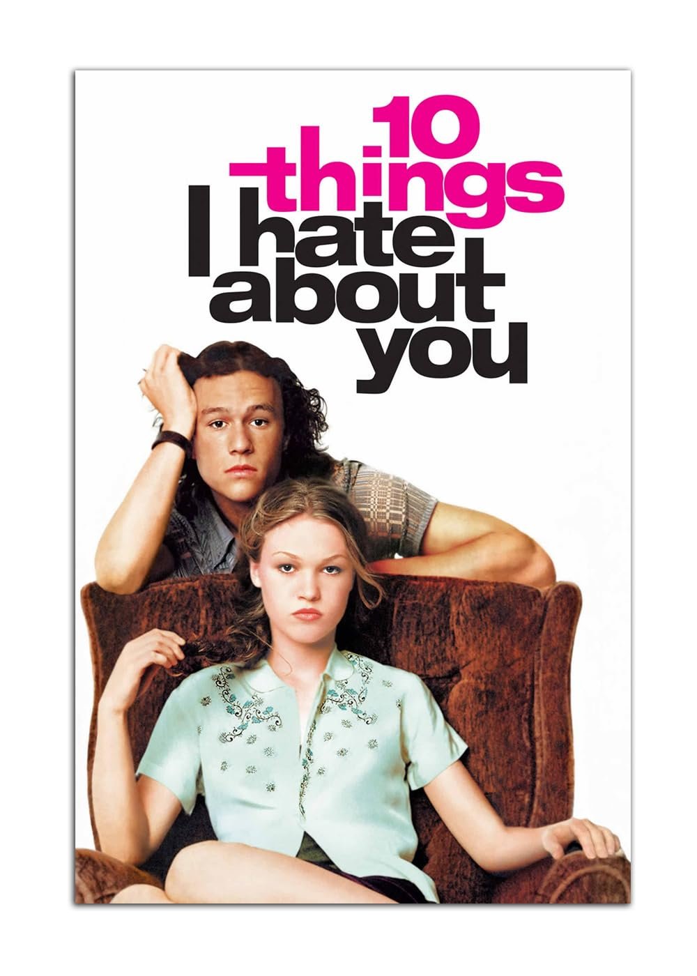 10 Things I Hate About You Poster Movie Poster Print Wall Art Canvas Painting Room Aesthetic Bedroom Decoration Pictures (Unframed, (12x18inch(30x45cm)