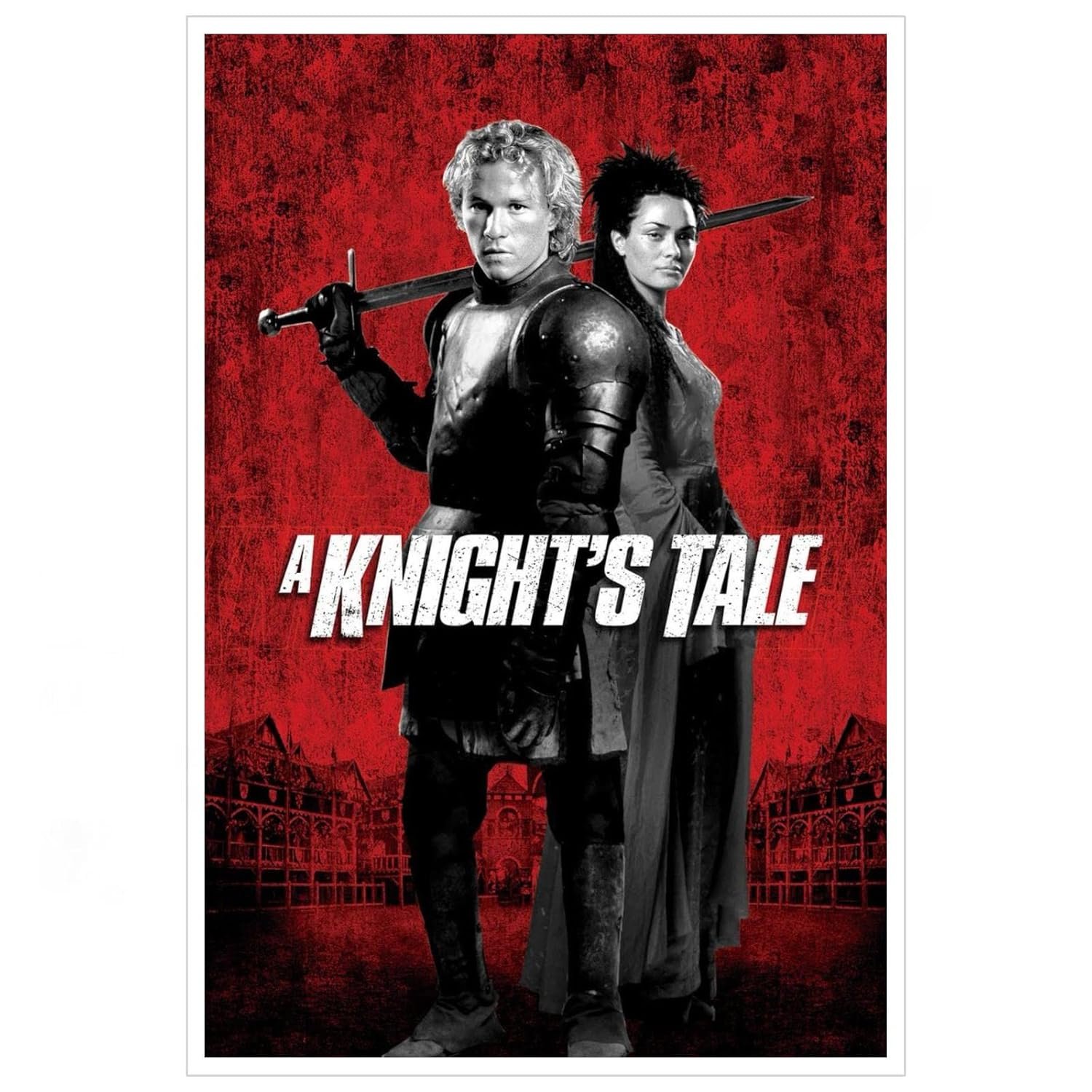 A Knight's Tale Movie Poster Canvas Prints Rufus Sewell A Knight's Tale Classic Movies Poster Wall Art For Home Office Cinema Decorations Unframed 18"x12"