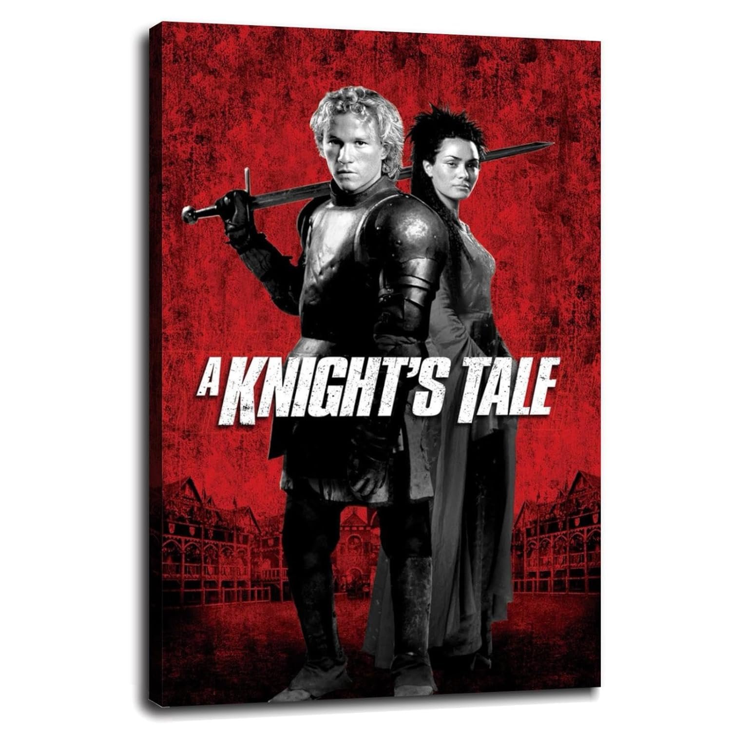 A Knight's Tale Movie Poster Canvas Prints Rufus Sewell A Knight's Tale Classic Movies Poster Wall Art For Home Office Cinema Decorations Unframed 18"x12"