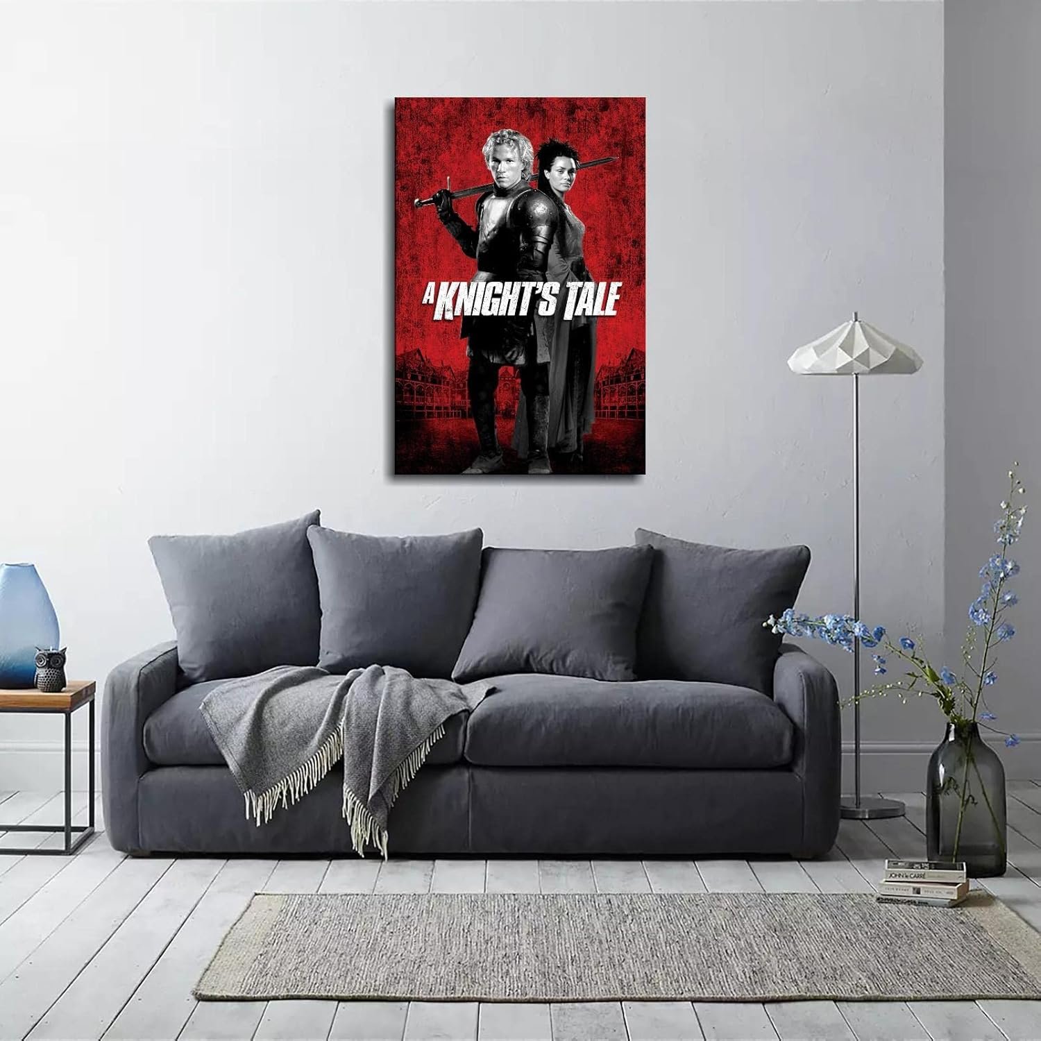 A Knight's Tale Movie Poster Canvas Prints Rufus Sewell A Knight's Tale Classic Movies Poster Wall Art For Home Office Cinema Decorations Unframed 18"x12"