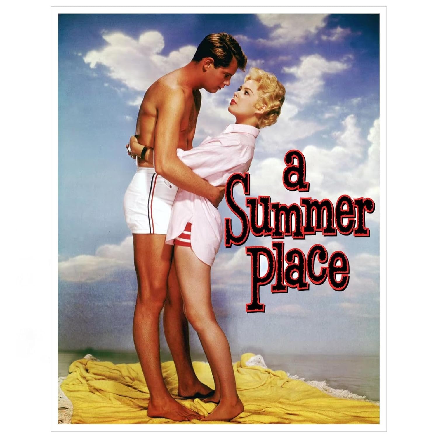 A Summer Place (1959) Movie Poster Canvas Prints Love Story Love Movies Poster Wall Art For Home Office Cinema Decorations Unframed 10"x8"
