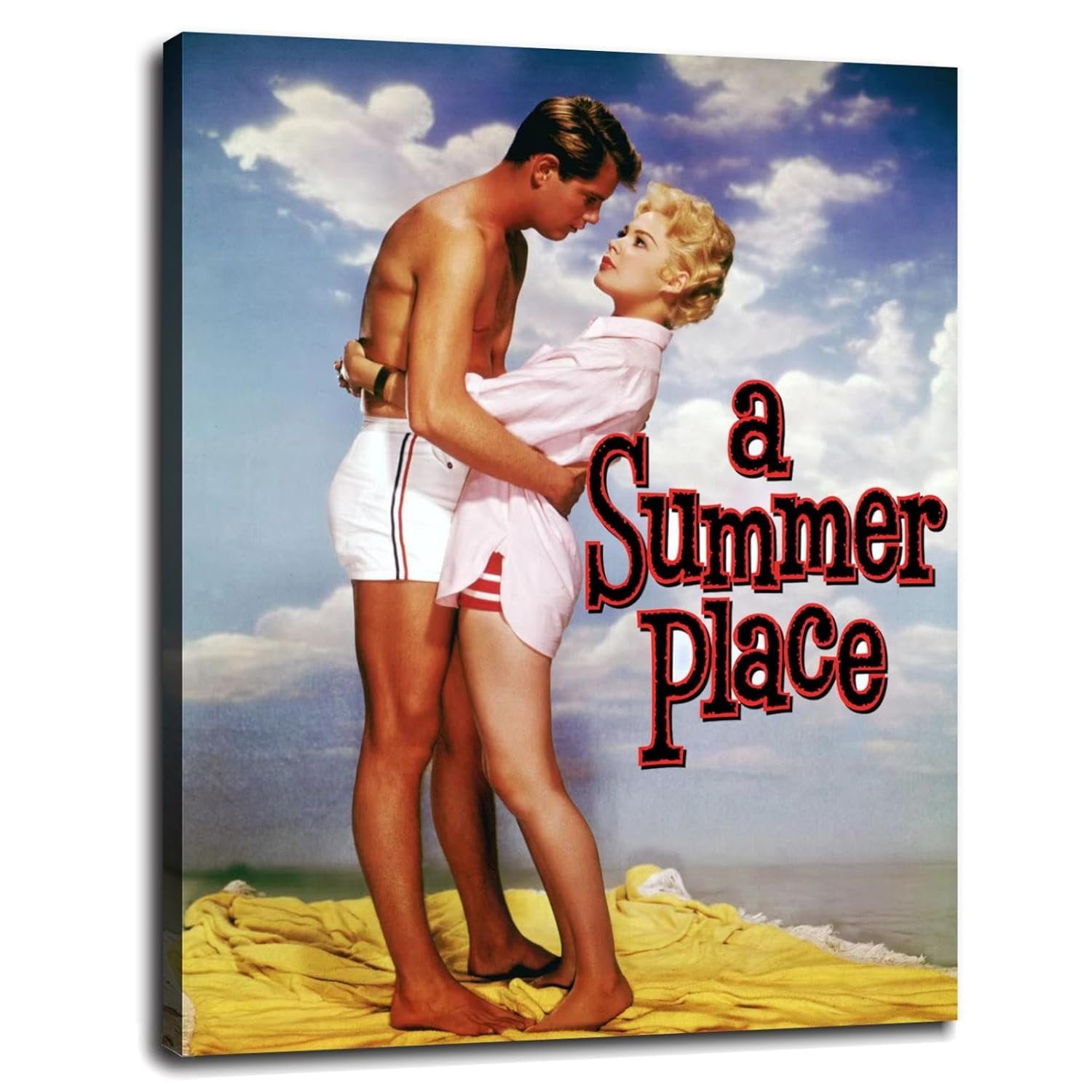 A Summer Place (1959) Movie Poster Canvas Prints Love Story Love Movies Poster Wall Art For Home Office Cinema Decorations Unframed 10"x8"