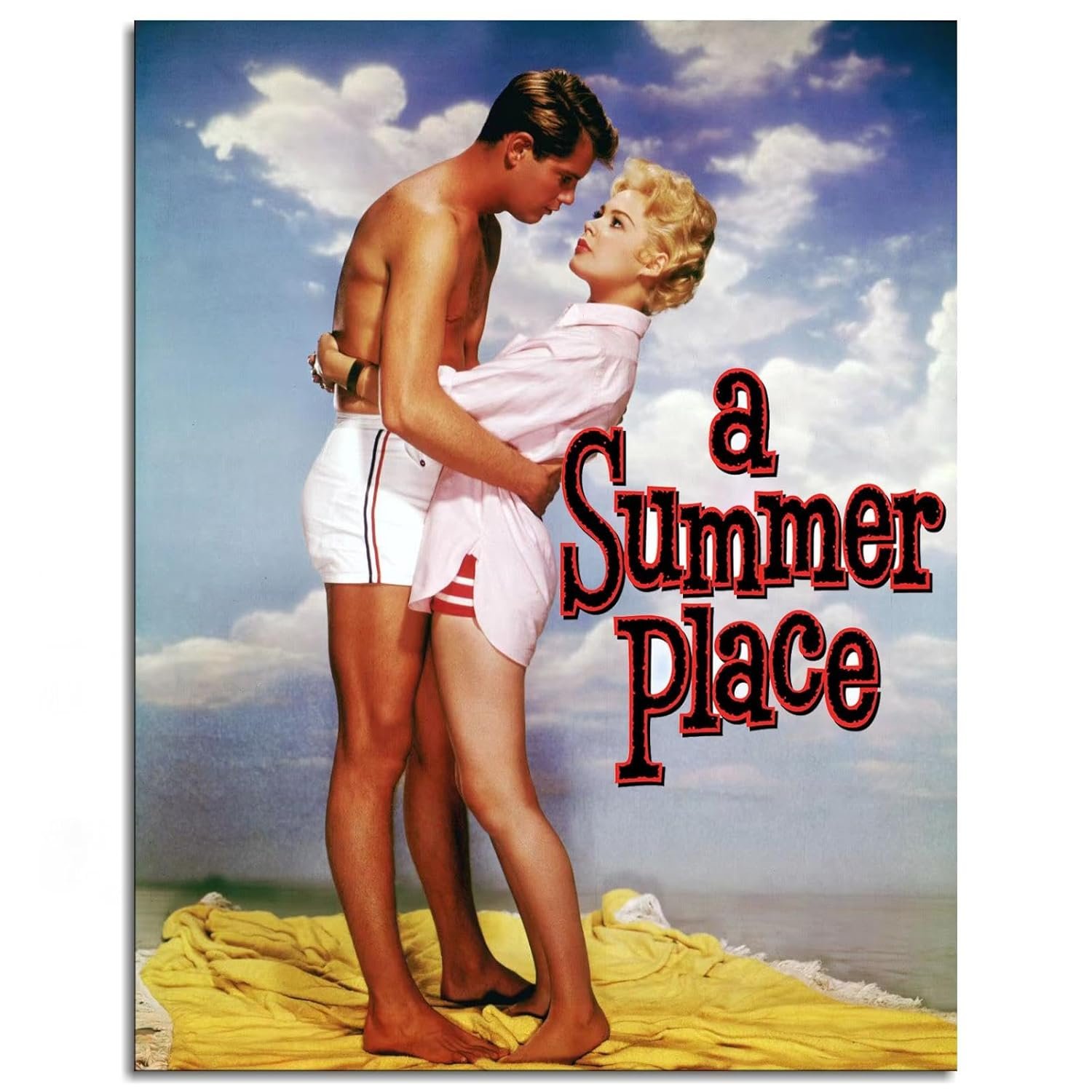 A Summer Place (1959) Movie Poster Canvas Prints Love Story Love Movies Poster Wall Art For Home Office Cinema Decorations Unframed 10"x8"