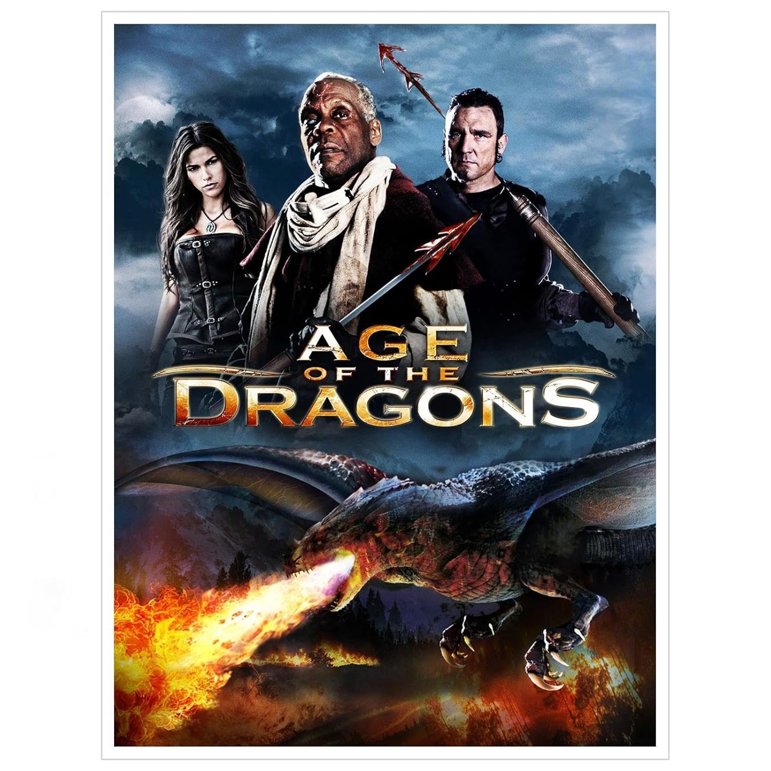 Age Of The Dragons Movie Poster Canvas Prints Science Fiction Movies Action Movies Poster Wall Art For Home Office Cinema Decorations With Framed 32"x24"