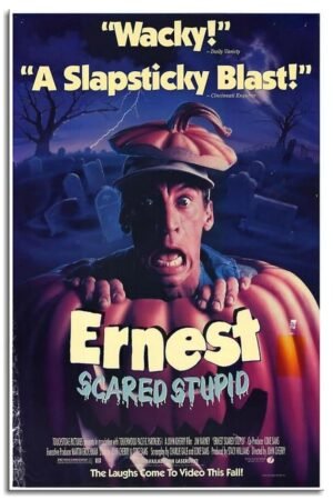 AISONSITE Ernest Scared Stupid Movie Poster Wall Art TV Movie Poster Canvas Prints Room Decor Poster For Home Office Living Room Decorations Unframed 18"x12"