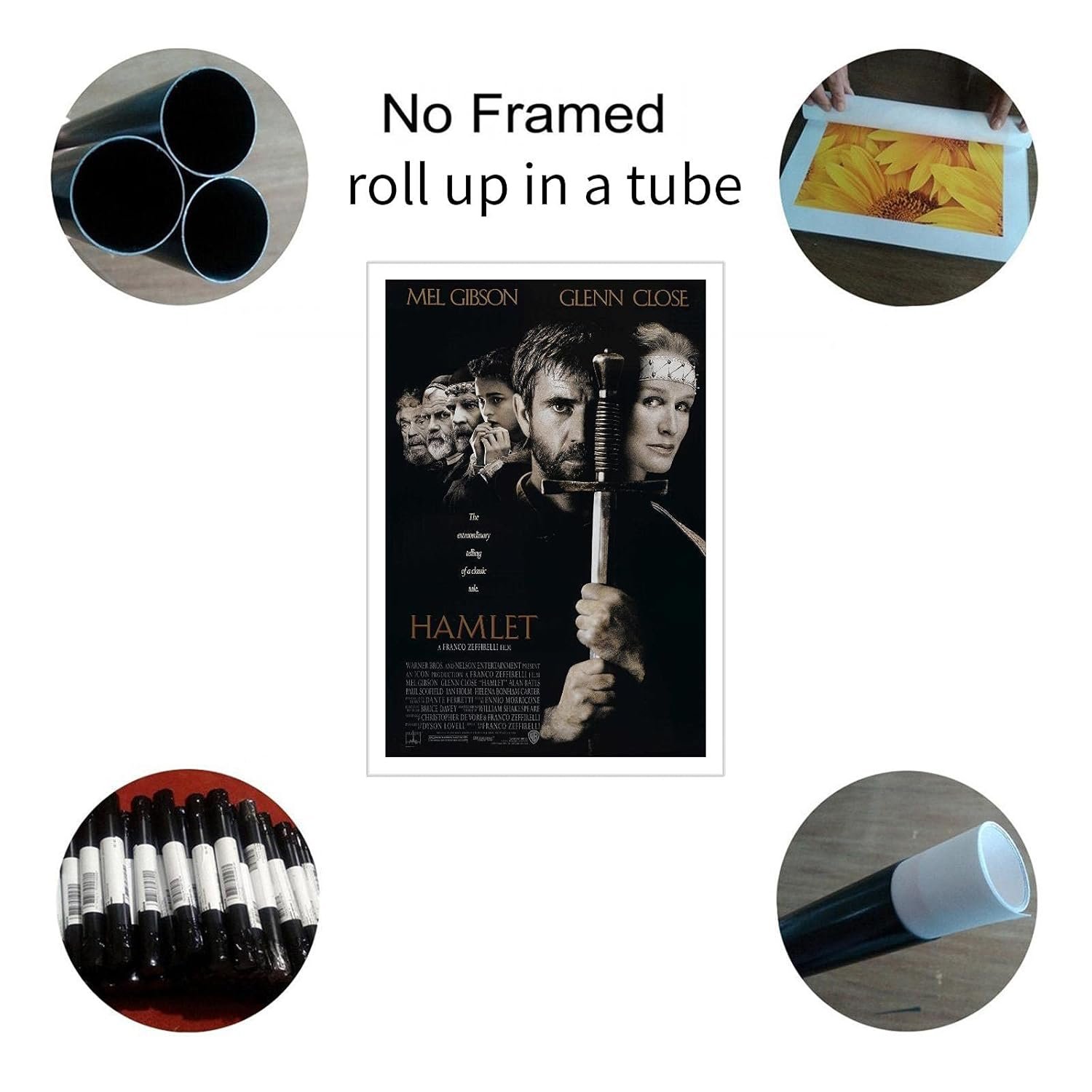 AISONSITE Hamlet Movie Poster Canvas Prints Classic Film Poster Posters For Room Aesthetic Poster Wall Art For Home Office Bedroom Decorations Unframed 12"x8"