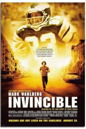 AISONSITE Invincible Movie Poster Wall Art Room Decor Canvas Prints Classic Film Poster Poster For Home Office Bedroom Decorations Unframed 12"x8"