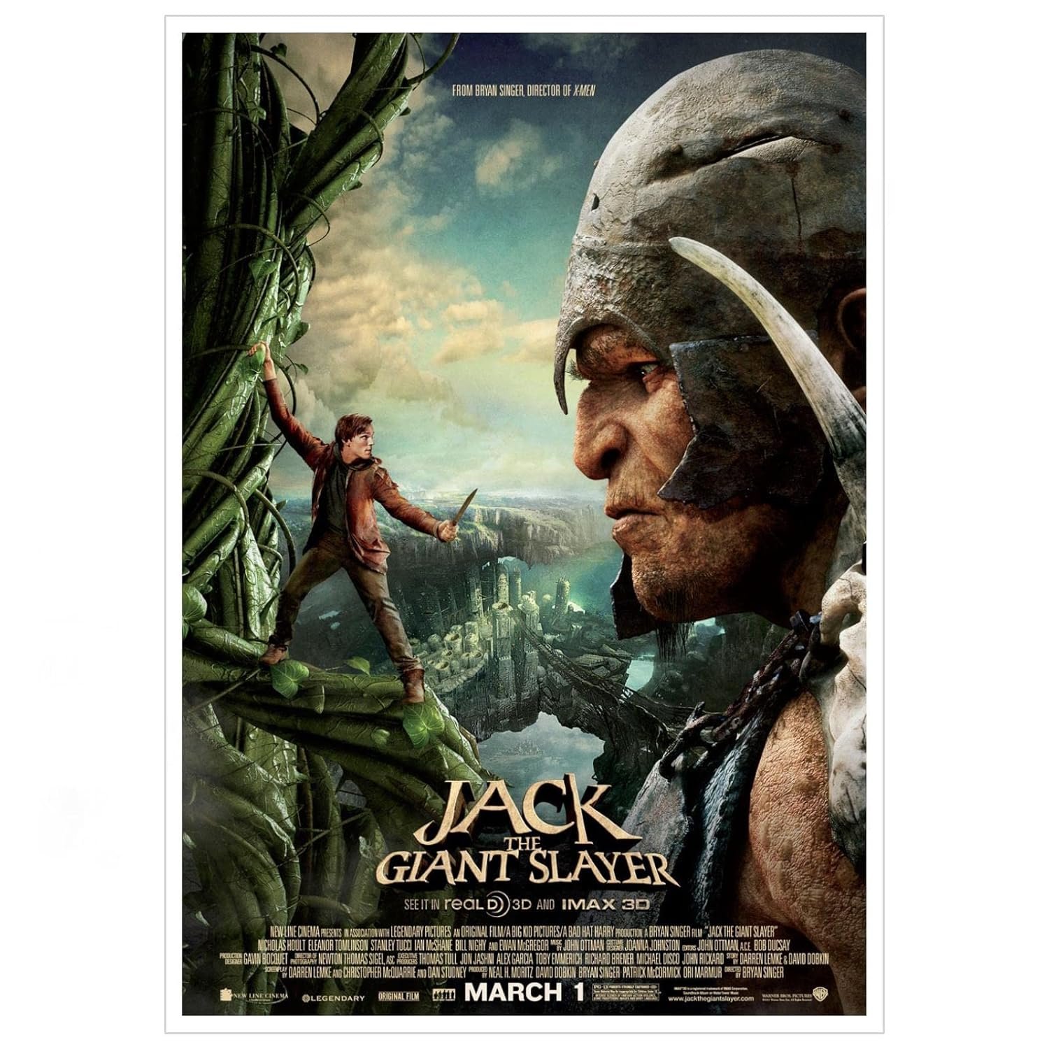 AISONSITE Jack The Giant Slayer Movie Poster Canvas Prints Classic Film Poster Room Decor Poster Wall Art For Home Office Bedroom Decorations Unframed 12"x8"