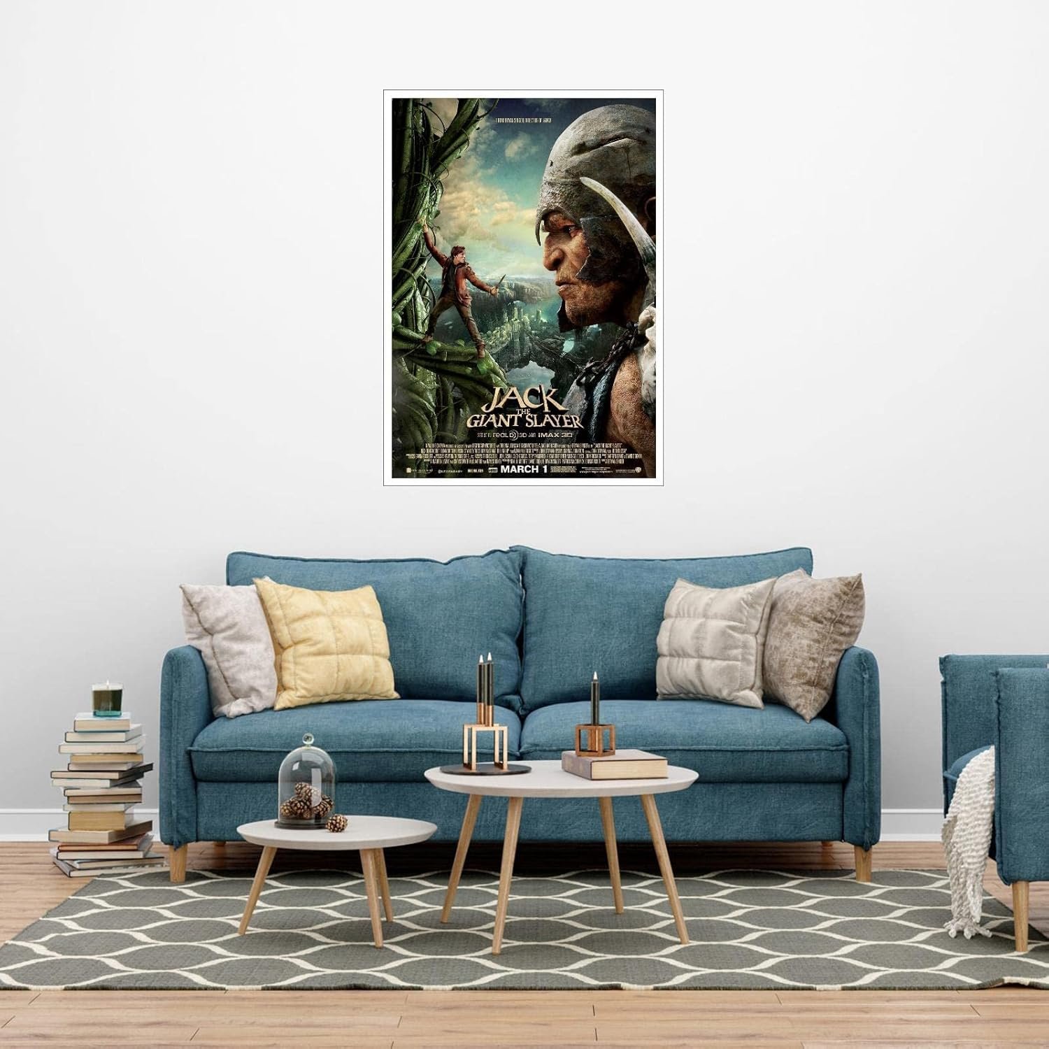 AISONSITE Jack The Giant Slayer Movie Poster Canvas Prints Classic Film Poster Room Decor Poster Wall Art For Home Office Bedroom Decorations Unframed 12"x8"