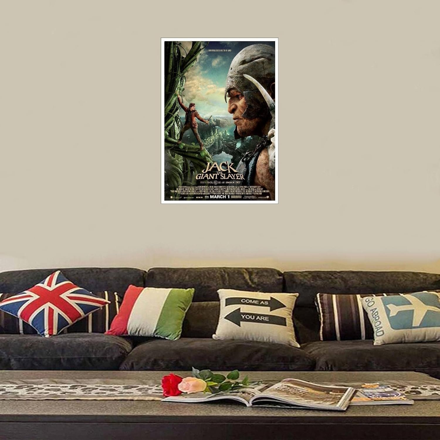 AISONSITE Jack The Giant Slayer Movie Poster Canvas Prints Classic Film Poster Room Decor Poster Wall Art For Home Office Bedroom Decorations Unframed 12"x8"