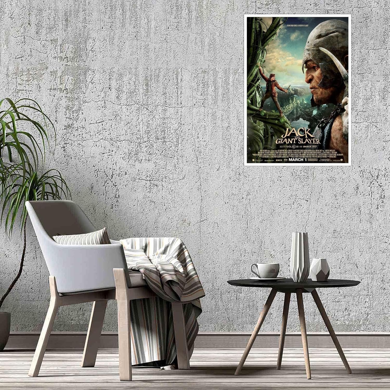 AISONSITE Jack The Giant Slayer Movie Poster Canvas Prints Classic Film Poster Room Decor Poster Wall Art For Home Office Bedroom Decorations Unframed 12"x8"