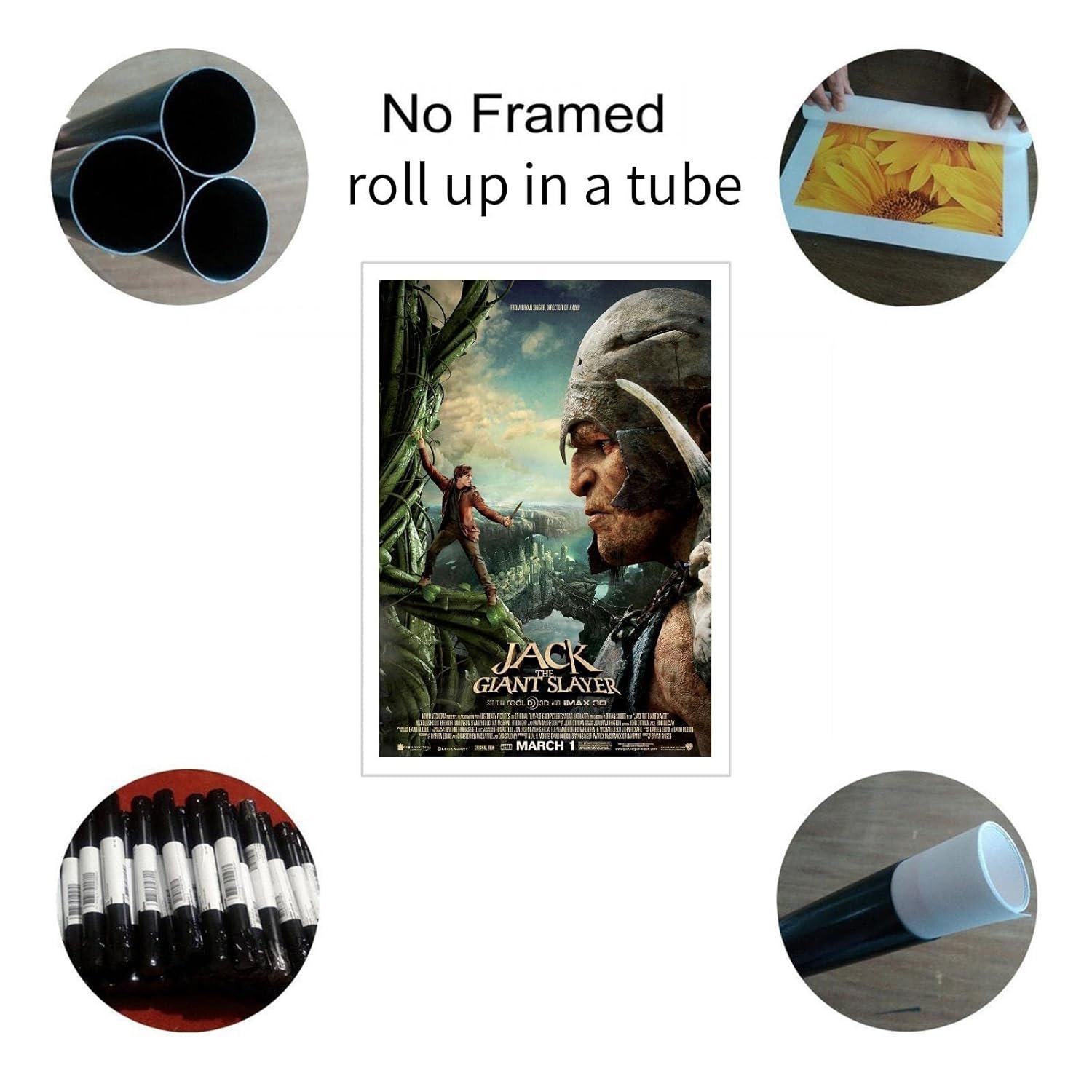 AISONSITE Jack The Giant Slayer Movie Poster Canvas Prints Classic Film Poster Room Decor Poster Wall Art For Home Office Bedroom Decorations Unframed 12"x8"