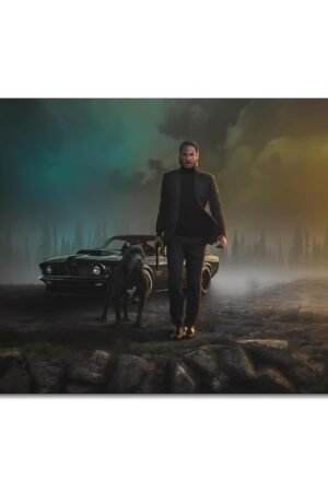 AISONSITE John Wick Movie Poster Action Crime Thriller Canvas Prints The Comeback Of A Hitman Wall Art For Home Office Bedroom Decorations Unframed 20"x12"