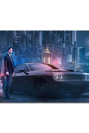 AISONSITE John Wick Movie Poster Classic Film Poster Canvas Prints Action Movies Poster Wall Art For Home Office Bedroom Decorations Unframed 42"x24"
