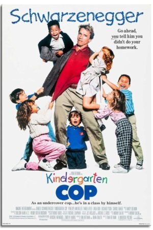 AISONSITE Kindergarten Cop Movie Poster Classic Film Poster Canvas Prints TV Movie Poster Wall Art For Home Office Living Room Decorations Unframed 36"x24"