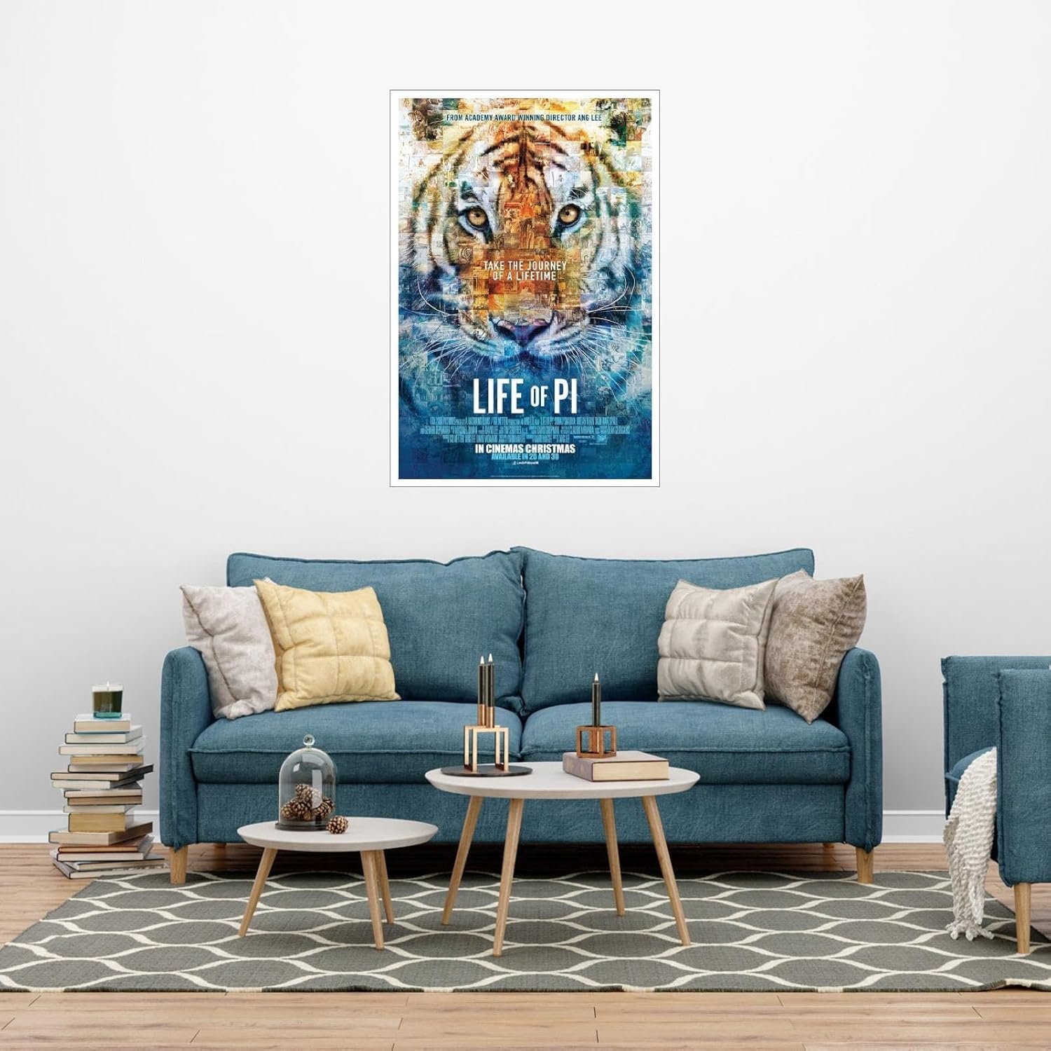 AISONSITE Life Of Pi Movie Poster Wall Art Animal Adventure Movie Poster Canvas Prints Classic Movie Poster Poster For Home Office Living Room Decorations Unframed 18"x12"