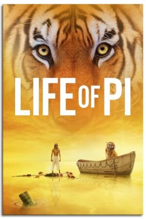 AISONSITE Life Of Pi Movie Poster Wall Art Classic Movie Poster Canvas Prints Animal Adventure Movie Poster Poster For Home Office Bedroom Decorations Unframed 12"x8"