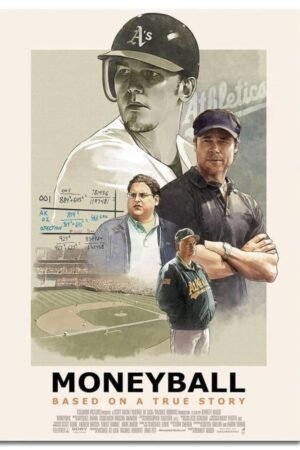 AISONSITE Moneyball Movie Poster Wall Art Baseball Movie Poster Canvas Prints Motivational Sports Movie Poster Poster For Home Office Living Room Decorations Unframed 18"x12"