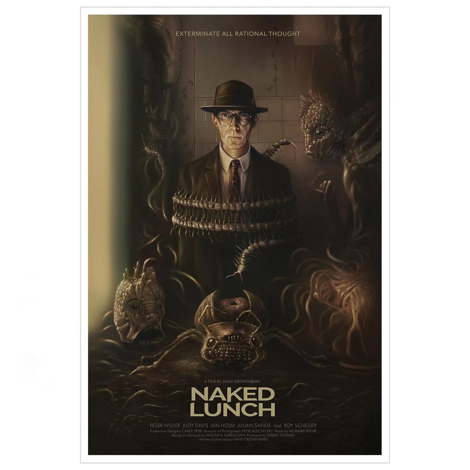 AISONSITE Naked Lunch Movie Poster The Smell Of Fear Kara Movie Poster Canvas Prints Action Movies Wall Art For Home Office Bedroom Decorations Unframed 18"x12"