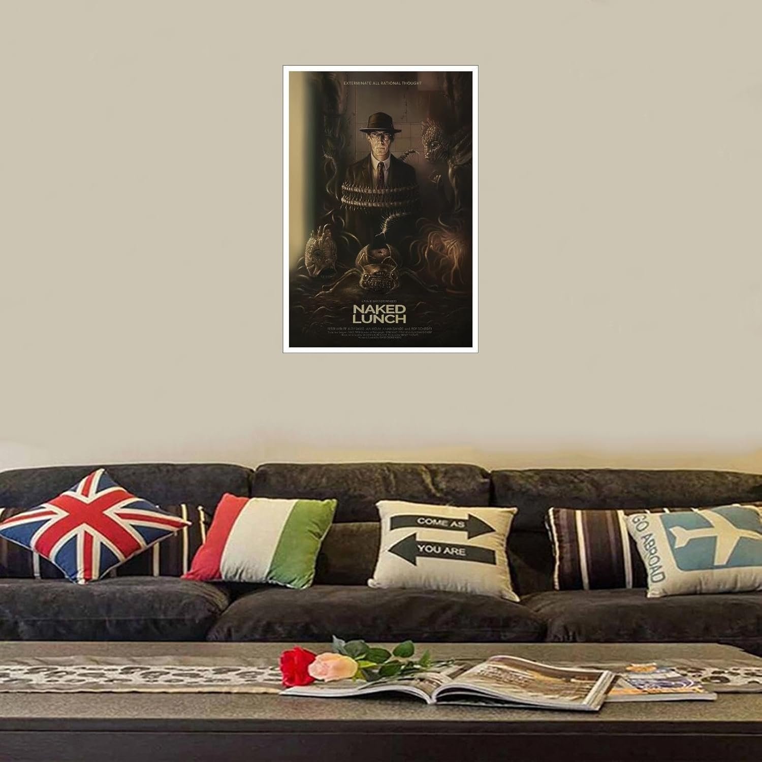 AISONSITE Naked Lunch Movie Poster The Smell Of Fear Kara Movie Poster Canvas Prints Action Movies Wall Art For Home Office Bedroom Decorations Unframed 18"x12"