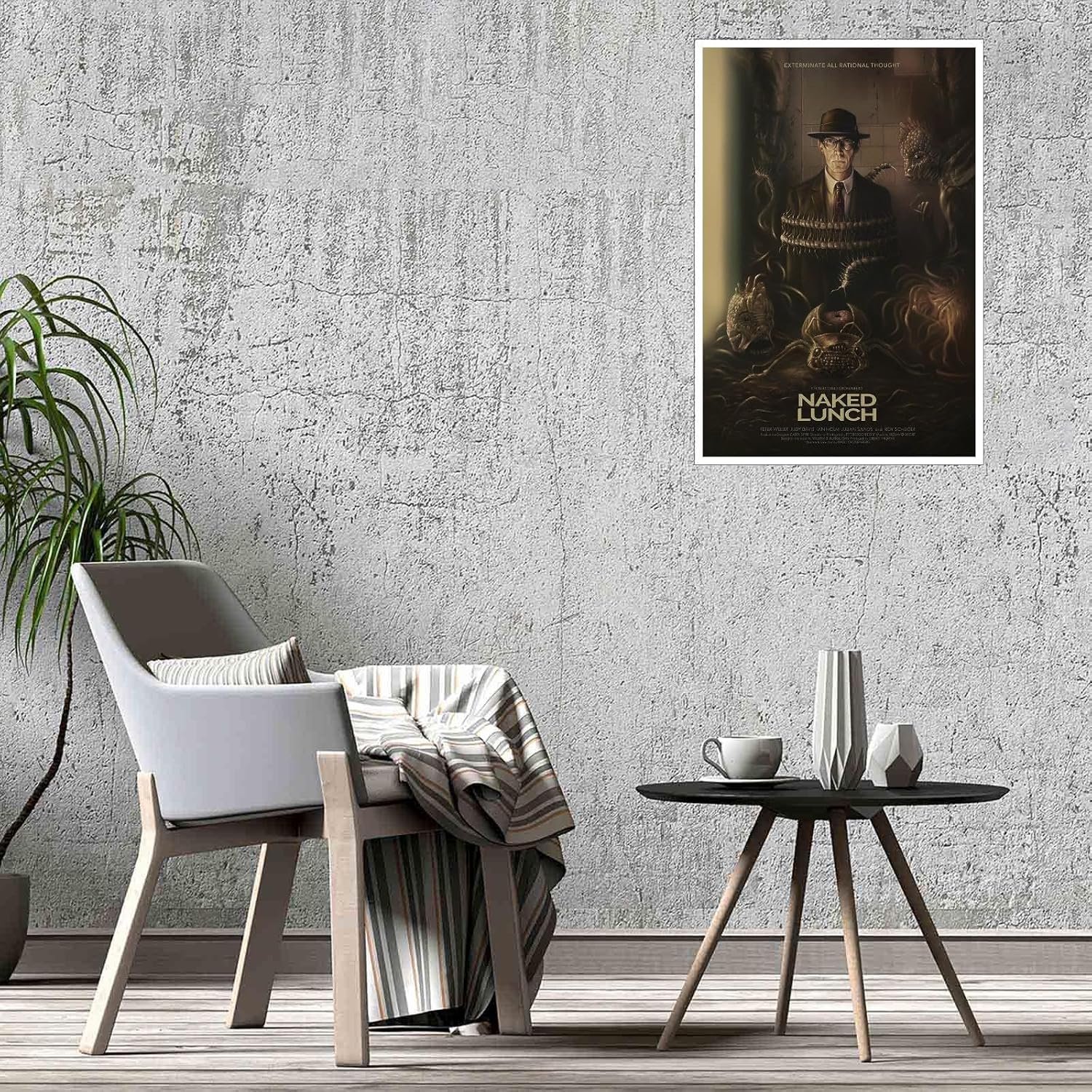 AISONSITE Naked Lunch Movie Poster The Smell Of Fear Kara Movie Poster Canvas Prints Action Movies Wall Art For Home Office Bedroom Decorations Unframed 18"x12"