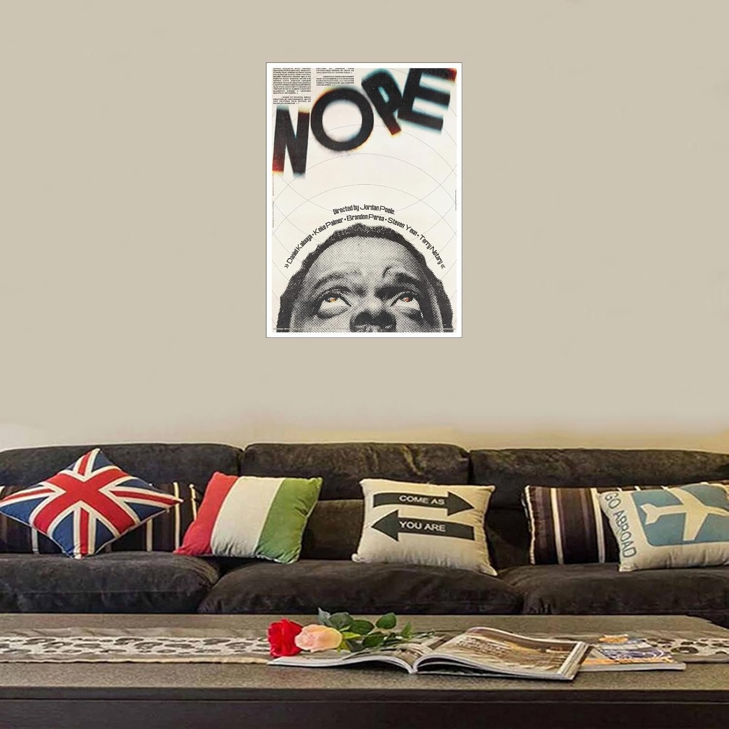 AISONSITE Nope Movie Poster Canvas Art Science Fiction Poster Classic Movie Poster Poster Wall Art For Home Office Living Room Decorations Unframed 24"x16"