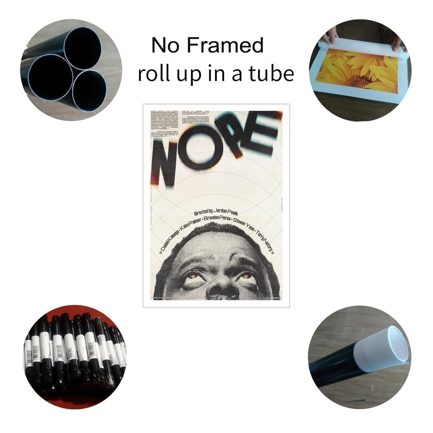 AISONSITE Nope Movie Poster Canvas Art Science Fiction Poster Classic Movie Poster Poster Wall Art For Home Office Living Room Decorations Unframed 24"x16"