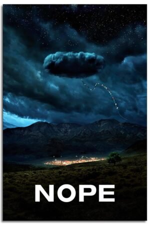 AISONSITE Nope Movie Poster Science Fiction Movie Poster Canvas Prints Classic Movie Poster Wall Art For Home Office Living Room Decorations Unframed 24"x16"