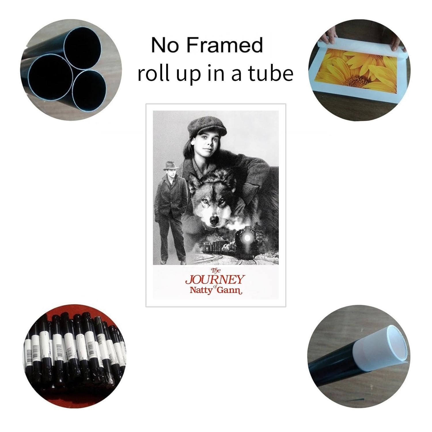 AISONSITE The Journey Of Natty Gann Movie Poster Wall Art Retro Film Poster Canvas Prints Posters For Room Aesthetic Poster For Home Office Bedroom Decorations Unframed 18"x12"