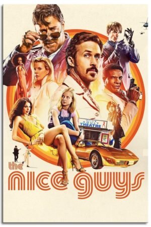 AISONSITE The Nice Guys Movie Poster Canvas Prints Action Movie Poster Classic Movie Poster Poster Wall Art For Home Office Living Room Decorations Unframed 36"x24"