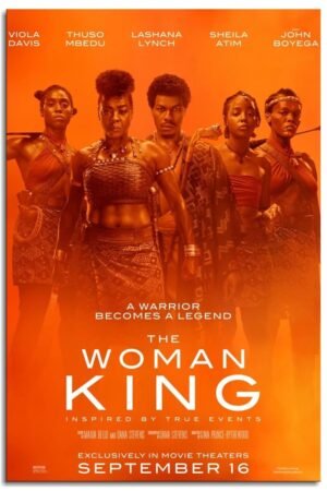 AISONSITE The Woman King Movie Poster Classic Action Film Poster Canvas Prints Action Movies Poster Wall Art For Home Office Living Room Decorations Unframed 36"x24"