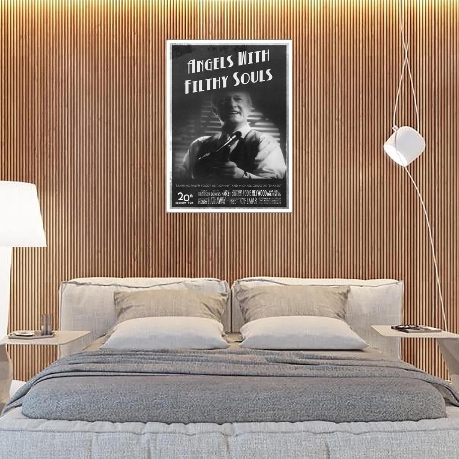 Angels With Filthy Souls Canvas Prints Retro Monochrome Poster Wall Art For Home Office Decorations Noframed 16"x12"