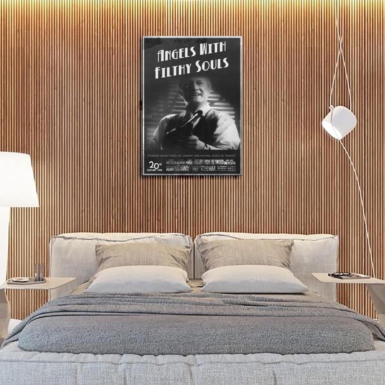 Angels With Filthy Souls Canvas Prints Retro Monochrome Poster Wall Art For Home Office Decorations Noframed 16"x12"