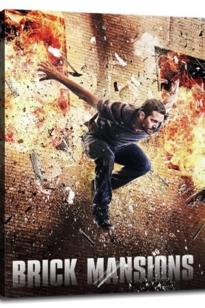 Brick Mansion Movie Poster Canvas Prints Action Movies Movie Highlights Poster Wall Art For Home Office Cinema Decorations With Framed 16"x12"