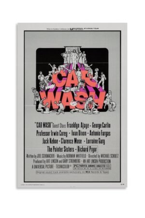 Car Wash Movie Poster for Home Aesthetic Canvas Art Wall Decor Gifts 24x36inch(60x90cm)