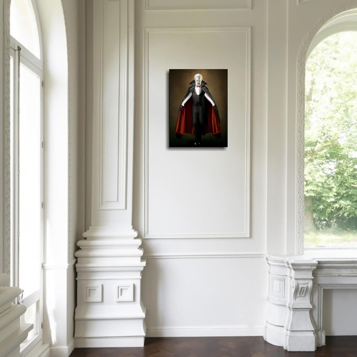 CLEARCONNECT Count Vampire Canvas Prints Terror Vampire Poster Poster Wall Art For Home Office Corridor Decorations Unframed 32"x24"