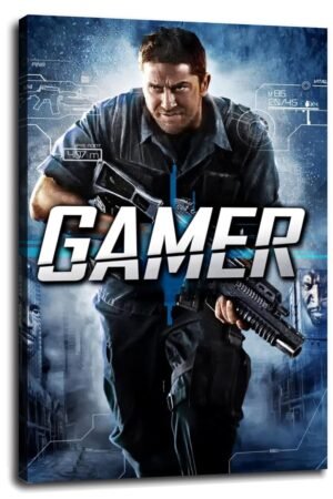 CLEARCONNECT Gamer (2009) Film Poster Poster Science Fiction Movies Canvas Prints Action Movies Wall Art For Home Office Cinema Decorations With Framed 18"x12"