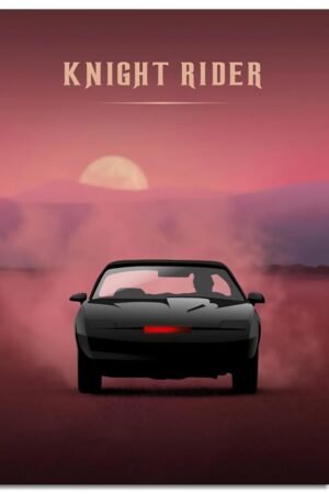 CLEARCONNECT Knight Rider Poster Canvas Prints Sci-fi Cars Poster Wall Art For Home Office Cinema Decorations Unframed 36"x24"