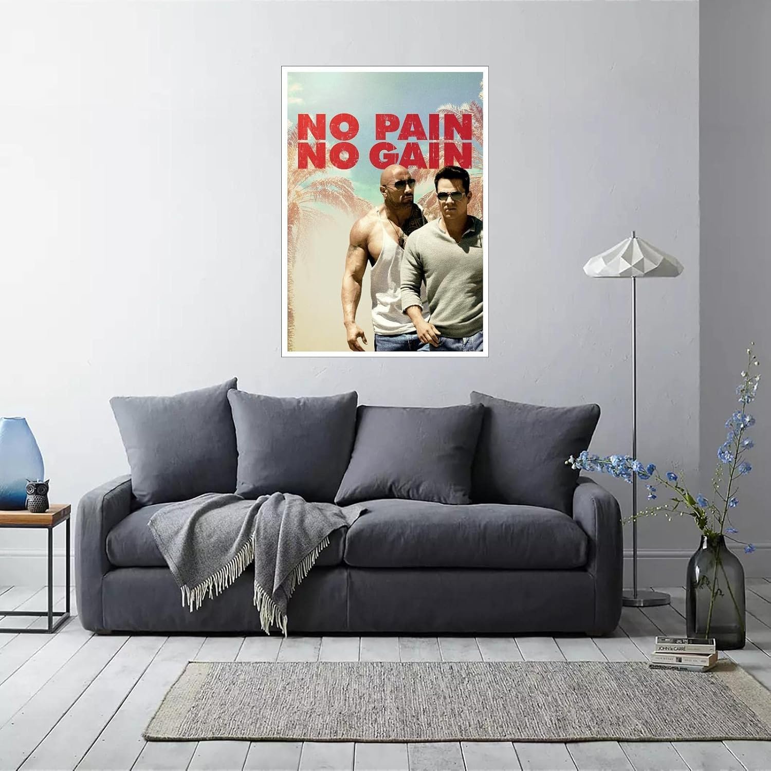 CLEARCONNECT No Pain No Gain Film Poster Pain And Gain Poster Canvas Prints Action Movies Wall Art For Home Office Cinema Decorations Unframed 30"x20"