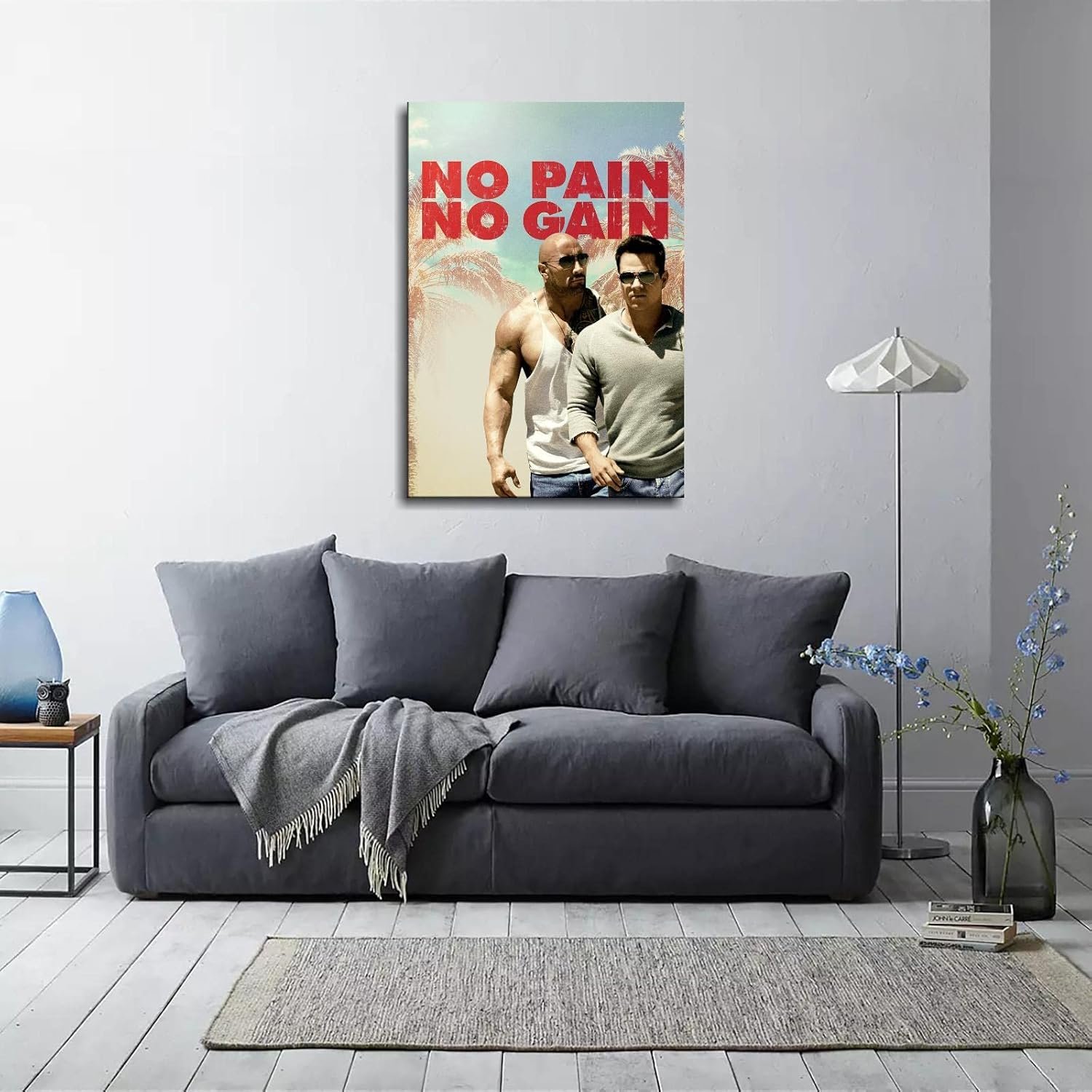 CLEARCONNECT No Pain No Gain Film Poster Pain And Gain Poster Canvas Prints Action Movies Wall Art For Home Office Cinema Decorations Unframed 30"x20"