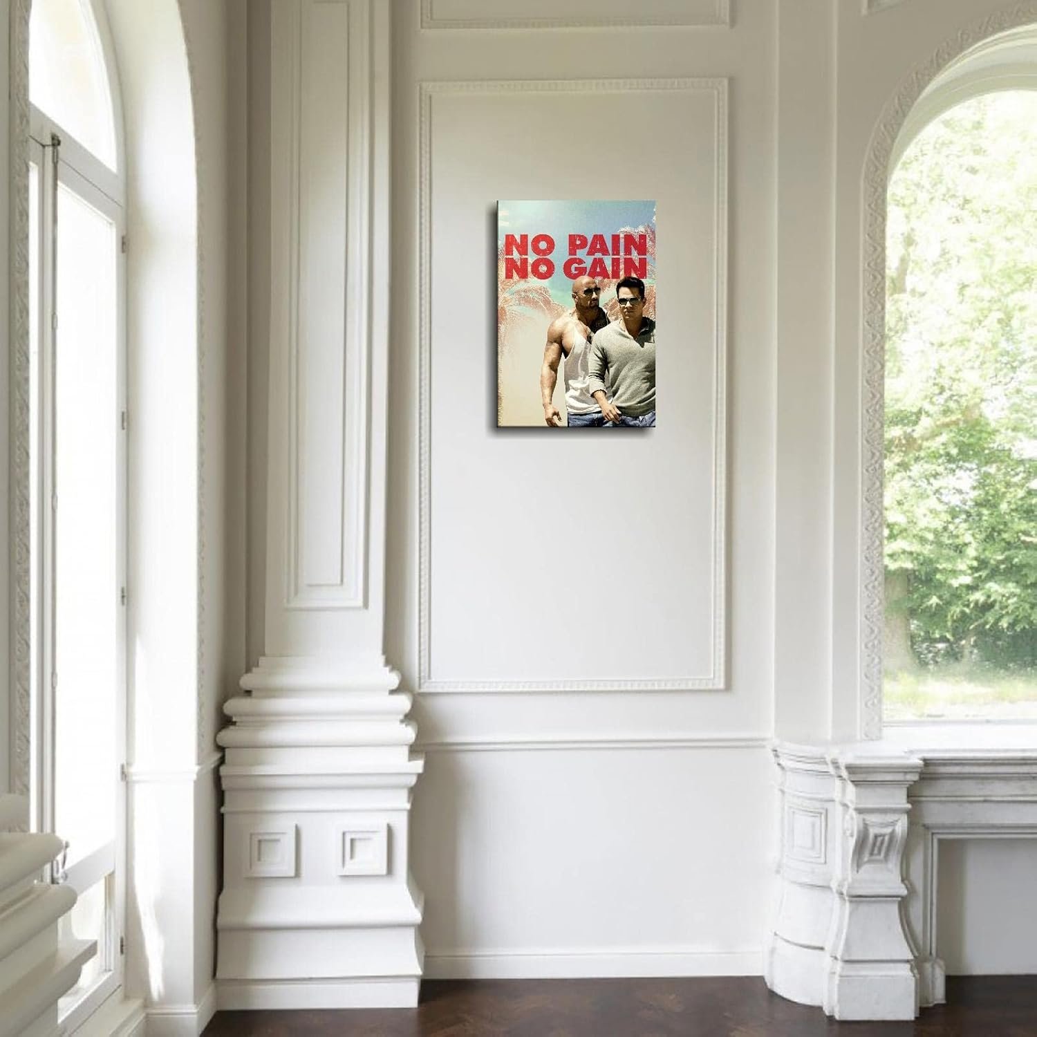 CLEARCONNECT No Pain No Gain Film Poster Pain And Gain Poster Canvas Prints Action Movies Wall Art For Home Office Cinema Decorations Unframed 30"x20"