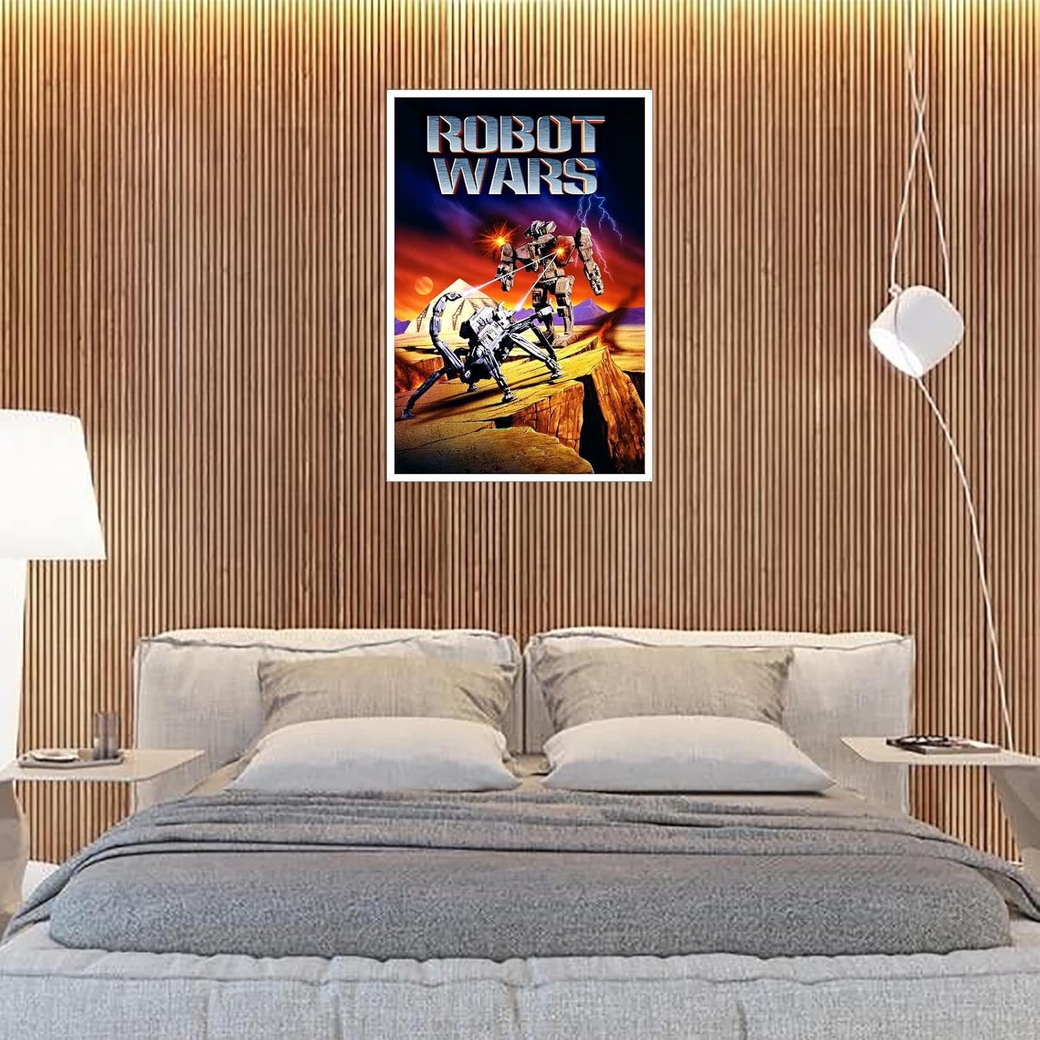 CLEARCONNECT Robot Wars 1993 Film Poster Poster Science Fiction Movies Canvas Prints Action Movies Wall Art For Home Office Cinema Decorations Unframed 12"x8"