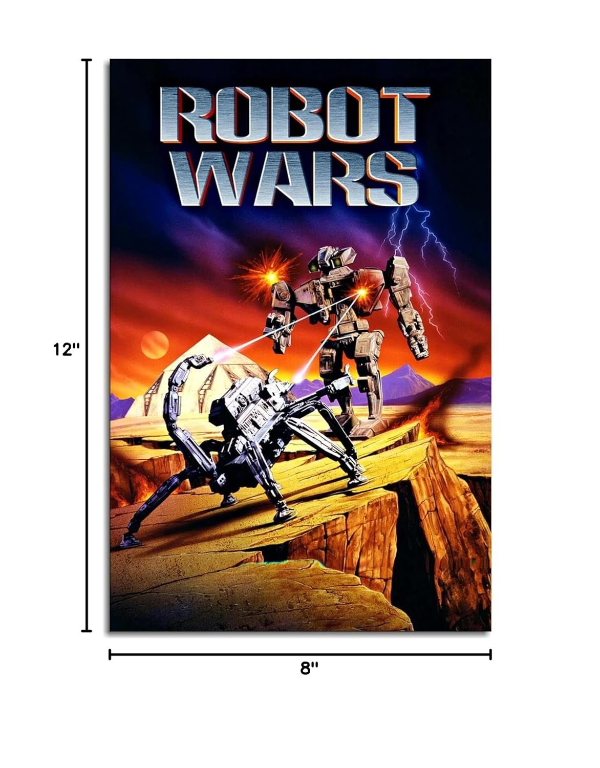 CLEARCONNECT Robot Wars 1993 Film Poster Poster Science Fiction Movies Canvas Prints Action Movies Wall Art For Home Office Cinema Decorations Unframed 12"x8"