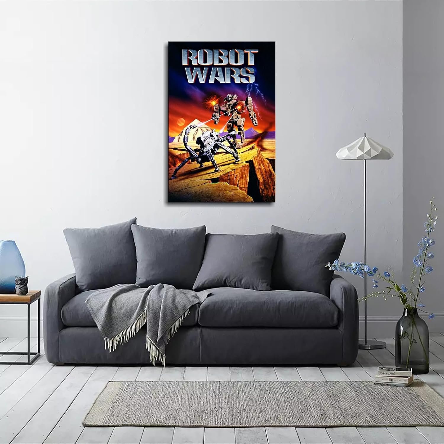 CLEARCONNECT Robot Wars 1993 Film Poster Poster Science Fiction Movies Canvas Prints Action Movies Wall Art For Home Office Cinema Decorations Unframed 12"x8"