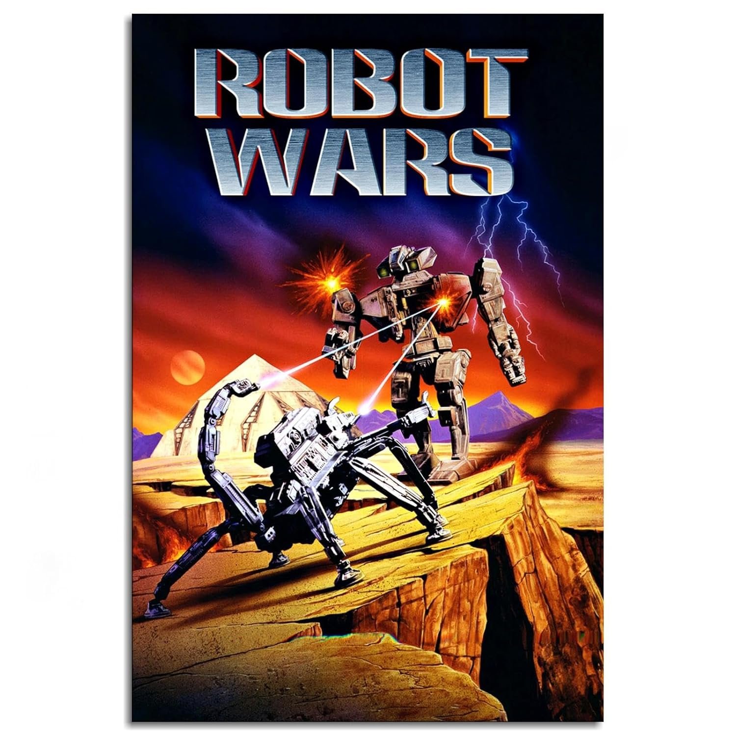 CLEARCONNECT Robot Wars 1993 Film Poster Poster Science Fiction Movies Canvas Prints Action Movies Wall Art For Home Office Cinema Decorations Unframed 12"x8"