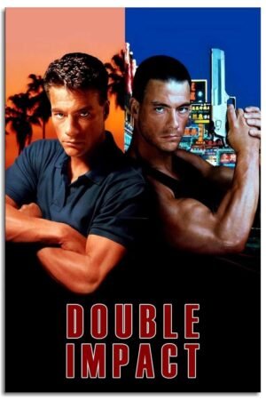 CLEARCONNECT Van Damme Double Impact Poster Poster Action Movies Canvas Prints Old Movies Wall Art For Home Office Cinema Decorations Unframed 12"x8"