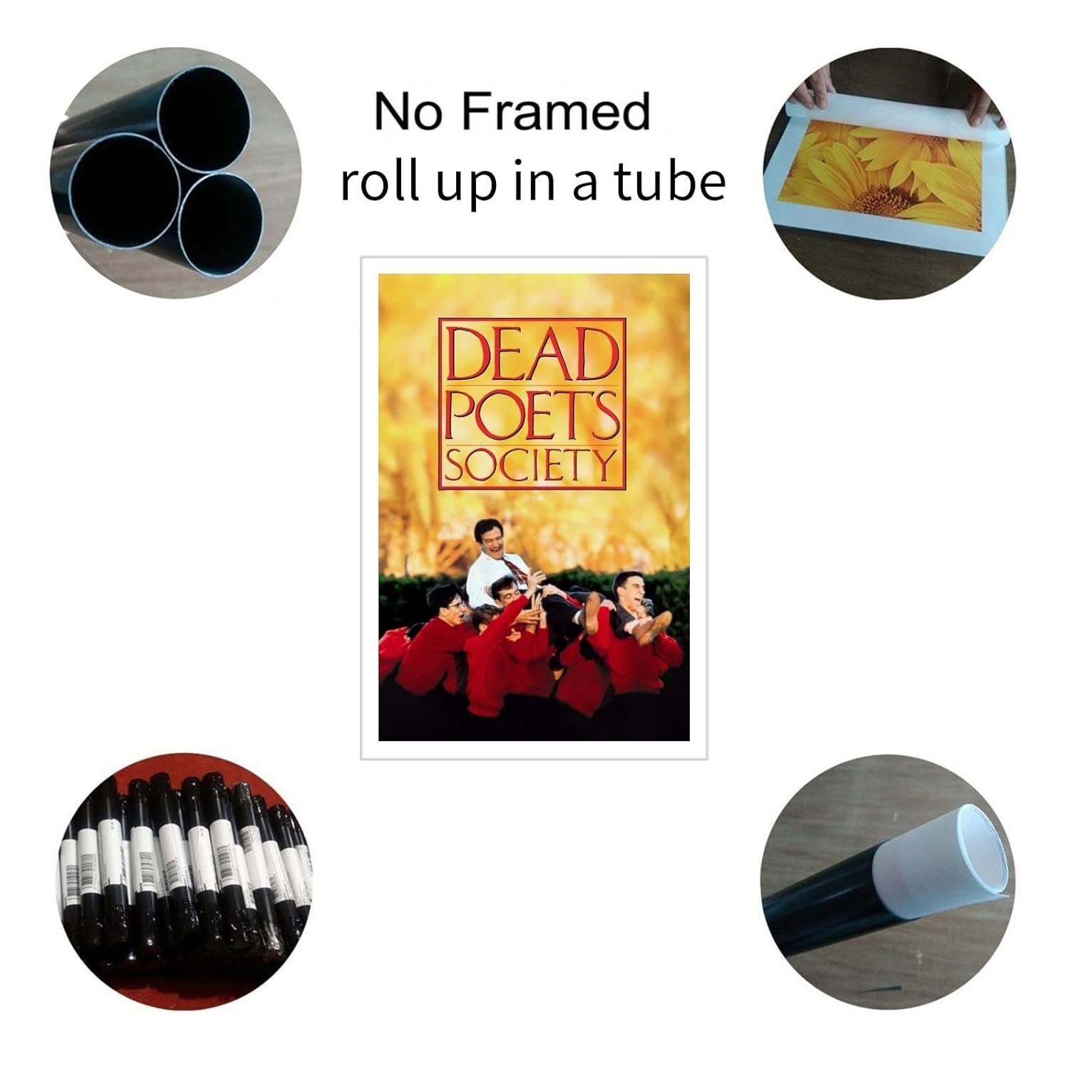 Dead Poets Society Movie Poster School Drama Movie posters Canvas Prints Teaching Style Movies posters Wall Art For Home Office posters Bedroom Decorations Noframed 12"x8"