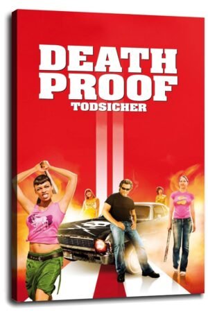 Death Proof Movie Poster Wall Art Action Movies Canvas Prints Classic Movies Poster For Home Office Cinema Decorations With Framed 18"x12"