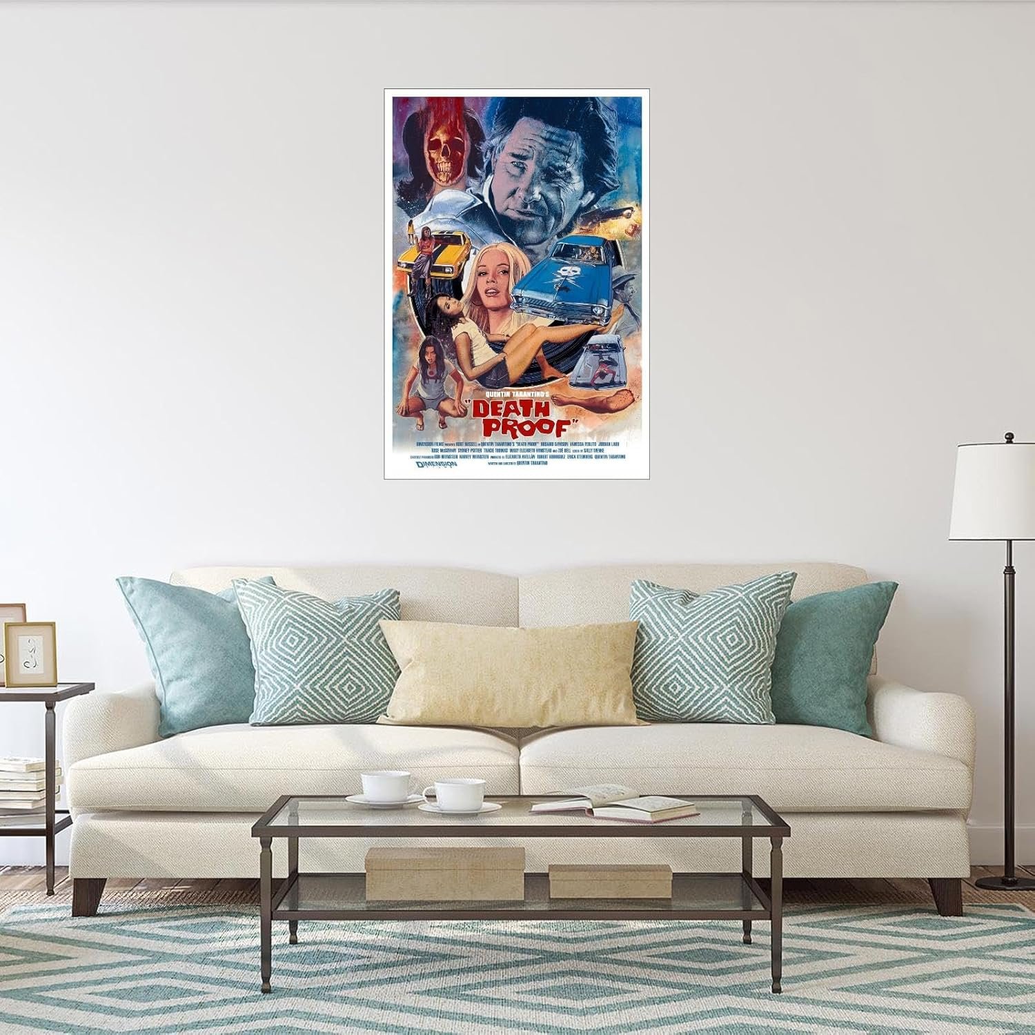 Death Proof Movie Posters Wall Art Action Movies Posters Canvas Prints Classic Film Posters Poster For Home Office Corridor Decorations Unframed 24"x16"