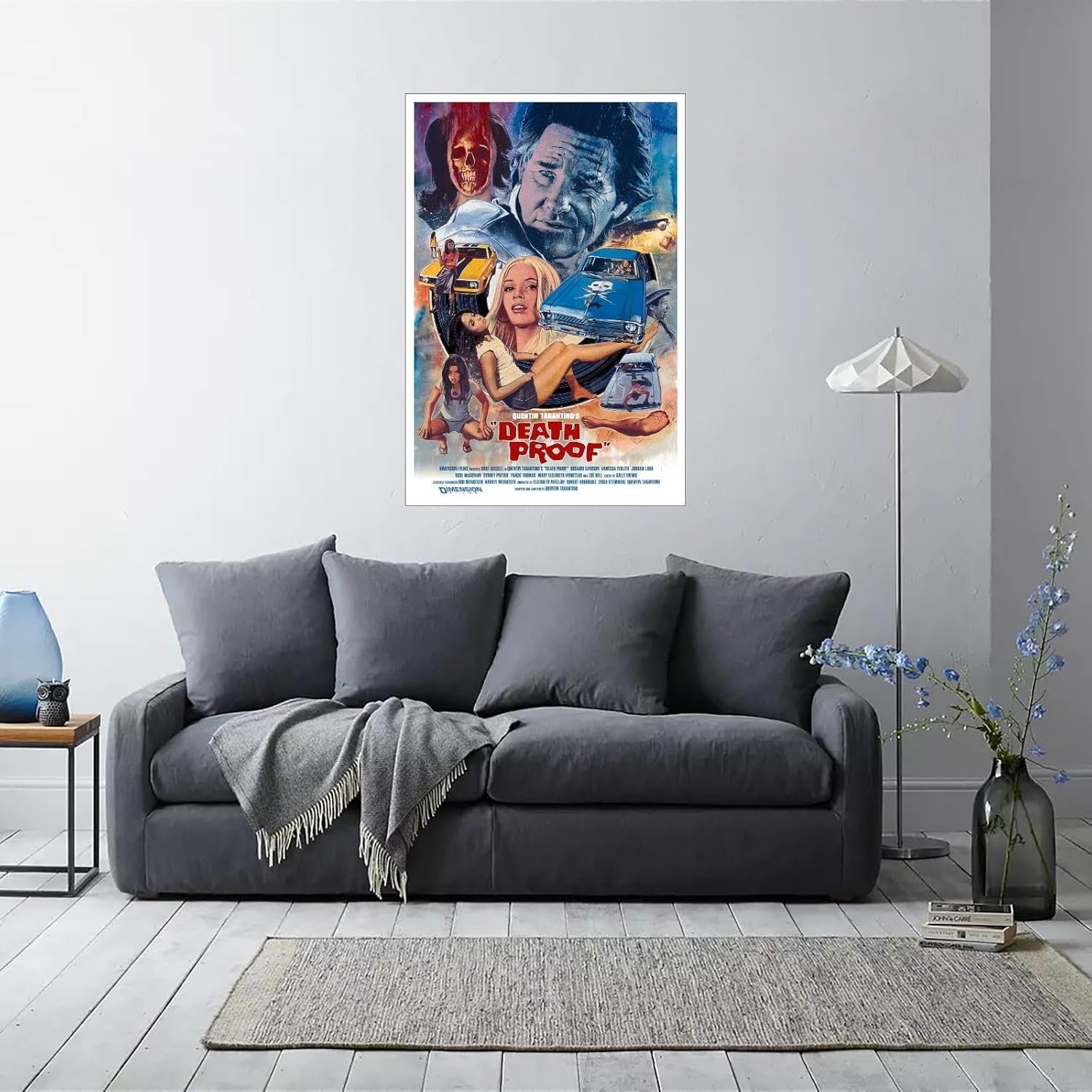 Death Proof Movie Posters Wall Art Action Movies Posters Canvas Prints Classic Film Posters Poster For Home Office Corridor Decorations Unframed 24"x16"